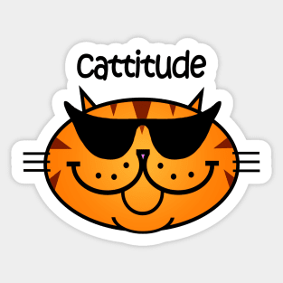 Cattitude 2 - Ginger Snap Sticker